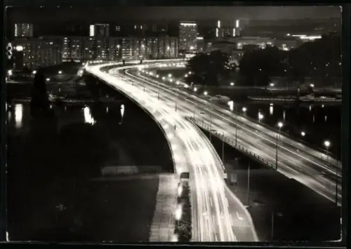 AK Dresden, Dr.-Rudolf-Friedrichs-Brücke zur Leningrader Strasse