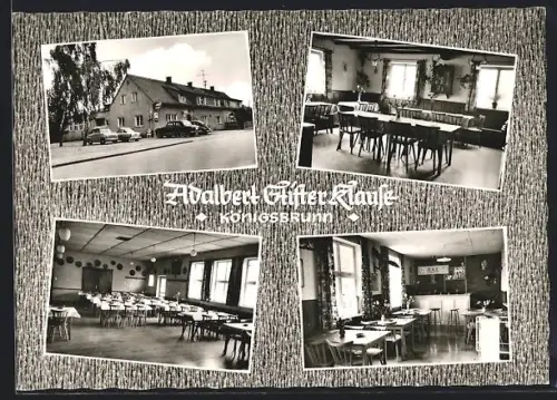 AK Königsbrunn / Bayern, Gasthaus Adalbert Stifter-Klause, Innenansichten
