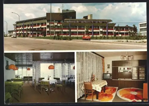 AK Königsbrunn / Bayern, Altenheim St. Hedwig, Blumenallee 29, Innenansichten