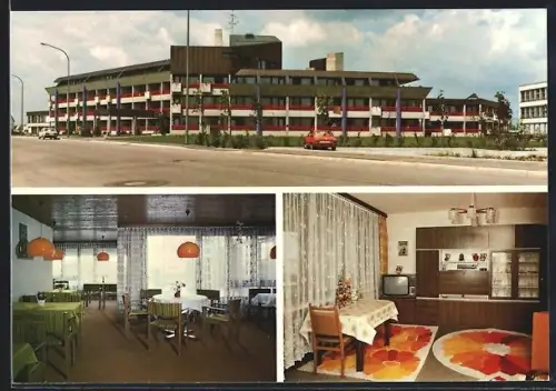 AK Königsbrunn / Bayern, Altenheim St. Hedwig, Blumenallee 29, Innenansichten