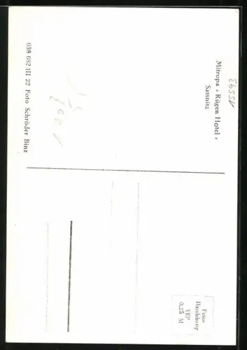 AK Sassnitz /Rügen, Mitropa Rügen-Hotel