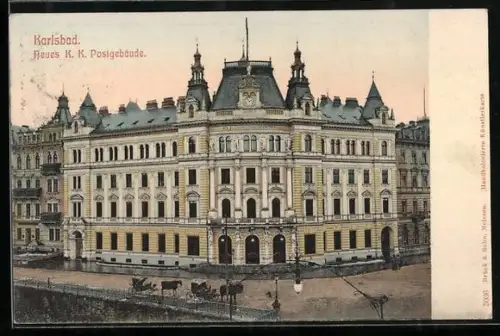 AK Karlsbad, Neues K. K. Postgebäude