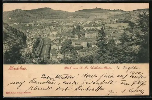 AK Karlsbad, Blick vom K. Fr. Wilhelm-Platz