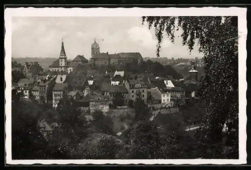 AK Elbogen a. E., Ortsansicht aus der Vogelschau