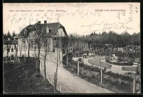 AK Marienbad, Cafe und Restaurant Zur Alm