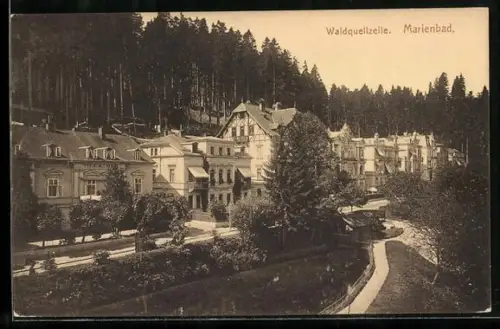 AK Marienbad, Villen an der Waldquellzeile