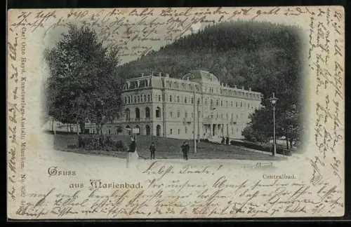 AK Marienbad, Blick zum Centralbad