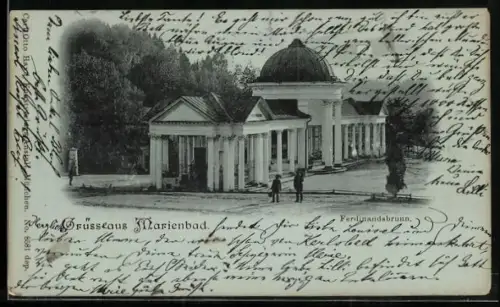AK Marienbad, Blick zum Ferdinandsbrunn