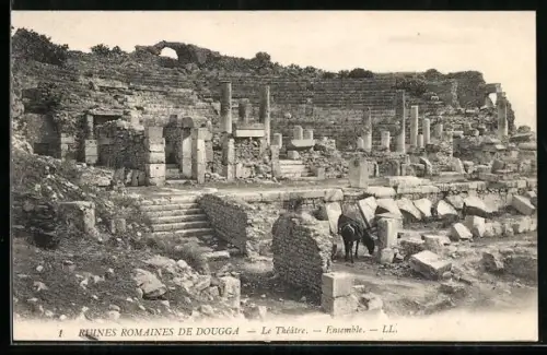 AK Dougga, Ruines Romaines, Le Théâtre, Ensemble