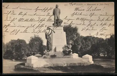 AK Tunis, Monument de Jules Ferry
