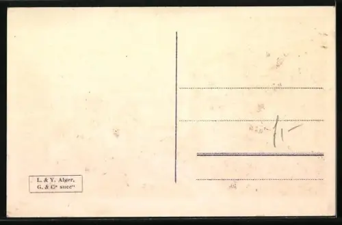 AK Alger, Rue Dumont d`Urville, Strassenbahn