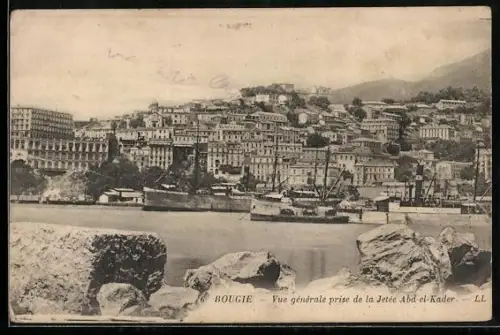 AK Bougie, Vue générale prise de la Jetée Abd-el-Kader