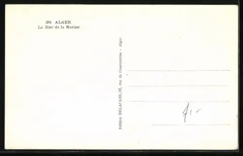 AK Alger, La Rue de la Marine