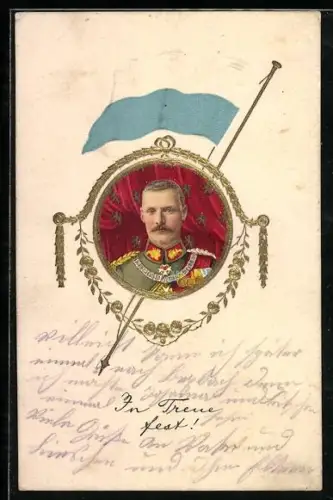 Präge-AK Kronprinz Rupprecht von Bayern im Porträt