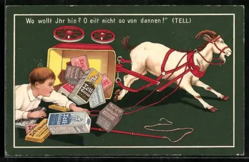 AK Ziegengespann mit Tell-Kakao