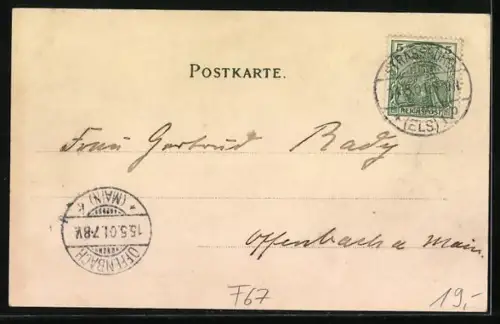 AK Strassburg, Partie in der Spachallee