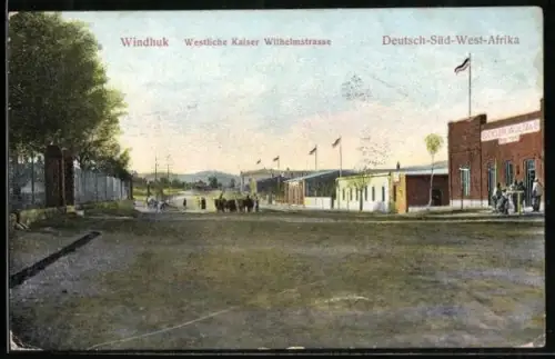 AK Windhuk, Partie in der westlichen Kaiser Wilhelmstrasse