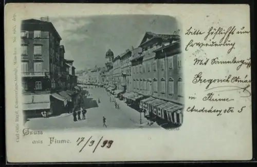 Mondschein-AK Fiume, Panorama