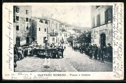 AK Olevano Romano, Piazza e fontana