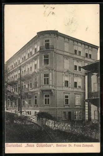 AK Marienbad, Haus Columbus, Bes. Dr. Franz Zampach