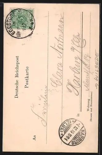 Lithographie Wilsede, Gasthaus