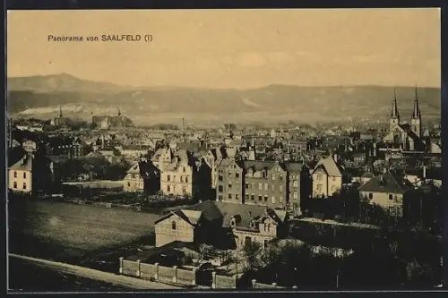 AK Saalfeld / Saale, Panorama, Gesamtansicht