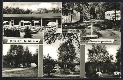 AK Berlin-Kladow, Campingplatz des DCC, Gasthaus, Wohnwagen