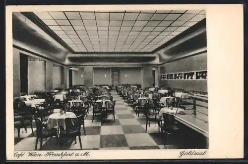 AK Frankfurt a. M., Café Wien, Goldsaal, An der Hauptwache