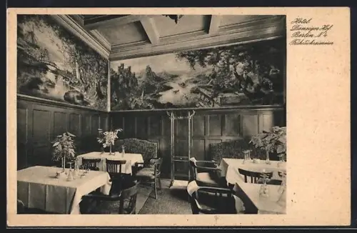 AK Berlin, Hotel Danziger Hof, Restaurant, Bes. Richard Sobottka, Eichendorffstrasse 9