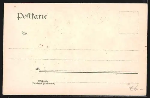 Lithographie Leipzig, Neues Rathaus mit Denkmal