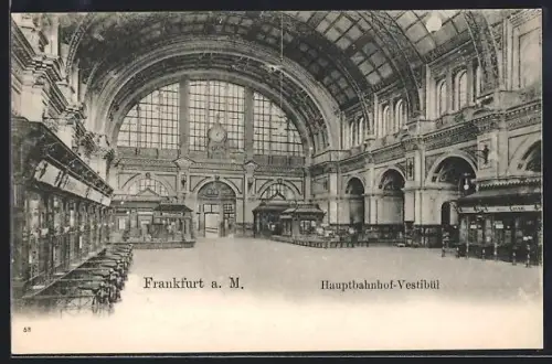 AK Frankfurt a. M., Hauptbahnhof-Vestibül