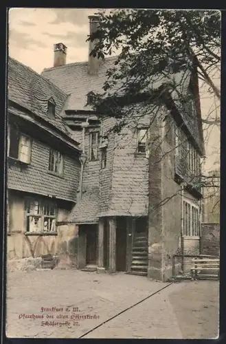 AK Frankfurt a. M., Pfarrhaus der alten Peterskirche