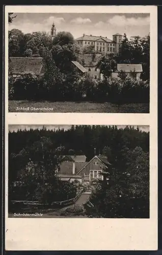 AK Freiberg / Sachsen, Schloss Oberschöna, Gasthof Schrödermühle