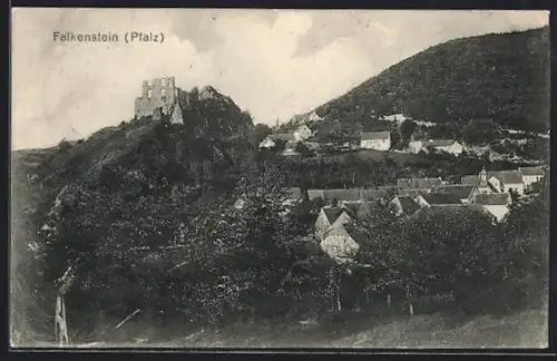 AK Falkenstein /Pfalz, Burg und Ortsansicht