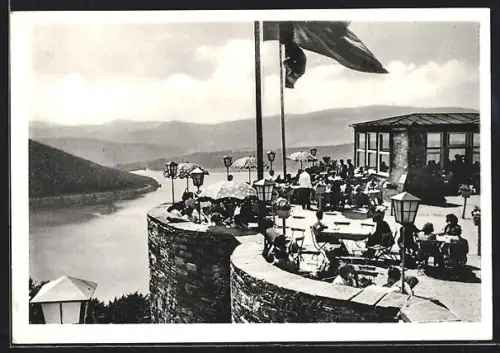 AK Waldeck / Hessen, Restaurant und Pension mit Blick auf den Edersee, Inh. Stephan`s Erben