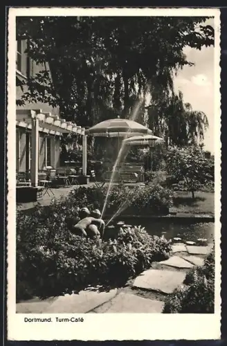 AK Dortmund, Turm-Café, An der Westfalenhalle, Bes. Frau M. Dittmann