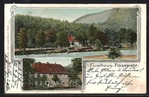 AK Lauterberg /Harz, Gasthof Forsthaus Flösswehr