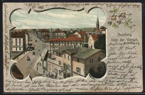 Lithographie Augsburg, Links der Wertach