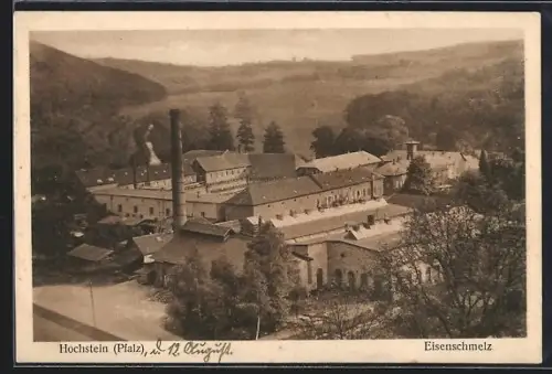 AK Hochstein / Dahn, Eisenschmelz aus der Vogelschau