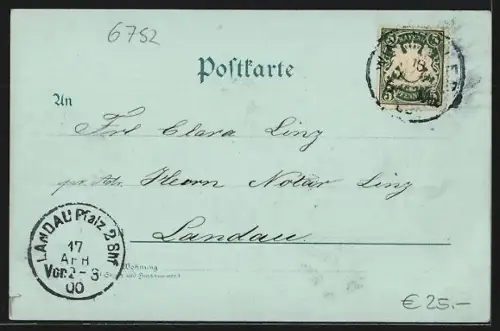 AK Winnweiler, Ruine Falkenstein, Hochsteiner Kreuz