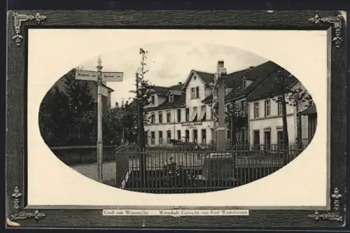 AK Winnweiler, Gasthof Eintracht von Karl Winkelmann, Wegweiser