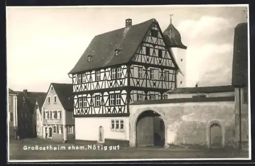 AK Grossostheim, Ehem. Nötiggut, Fachwerkhaus
