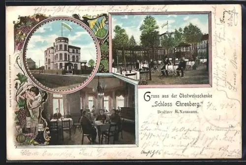 AK Leipzig, Obstweinschenke Schloss Ehrenberg, Bes.: L. Naumann