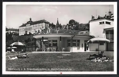 AK Meersburg a. B., Strandbadpavillon und Reichsfinanzschule, Bauhaus