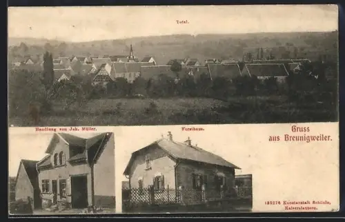 AK Breunigweiler, Handlung Jak. Müller, Forsthaus, Totalansicht