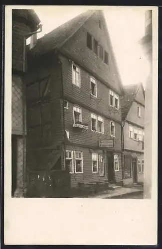 Foto-AK Kirchhain /Hessen, Gasthaus zur Eisenbahn
