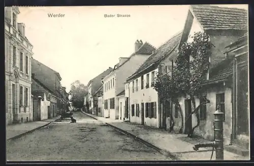 AK Werder / Havel, Partie in der Bader Strasse