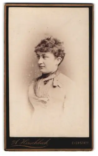 Fotografie A. Hirschbeck, Eichstätt, Ostenvorstadt 26, Luise Reicheneder in elegantem Kleid