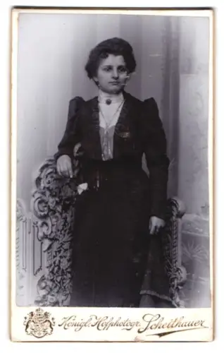 Fotografie E. Scheithauer, Zwickau, Äussere Plauensche Strasse. 24, Porträt einer Dame