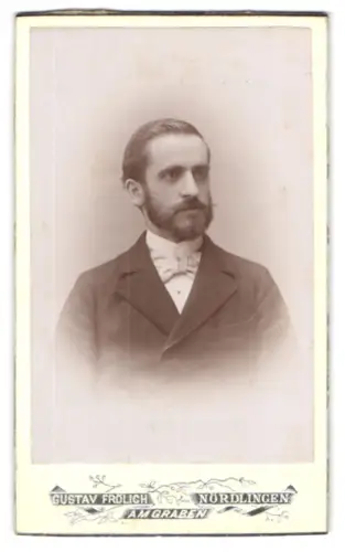 Fotografie Gustav Frölich, Nördlingen, Am Graben, H. Pullich im Porträt